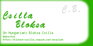 csilla bloksa business card